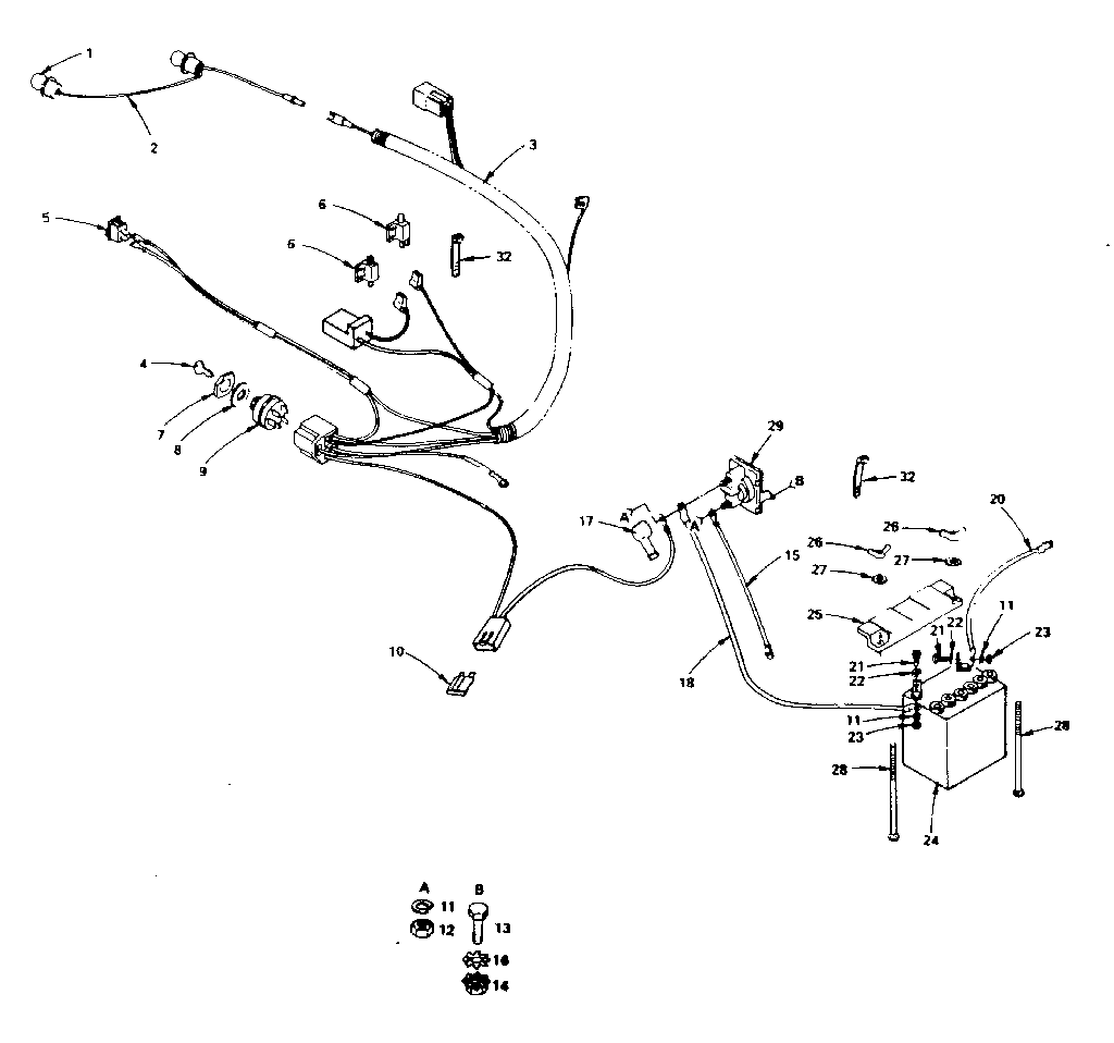 Electrical Diagram and Parts List for 917255742  Craftsman Lawn Tractor