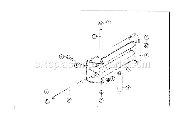 Roller Type Fairlead Diagram and Parts List for 3936  Craftsman Hoist & Winch