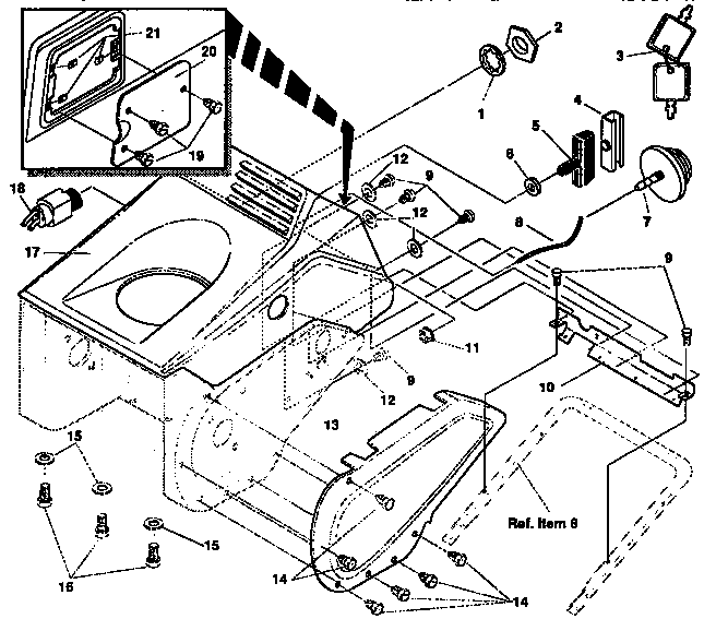 Belt Cover Repair Parts Diagram and Parts List for 536884432  Craftsman Snow Blower