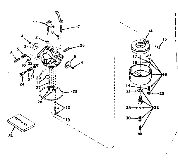 Carburetor No. 631067a Diagram and Parts List for 143575042  Craftsman Engine