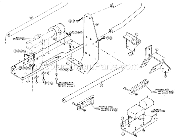 Unit Diagram and Parts List for 3976  Craftsman Hoist & Winch