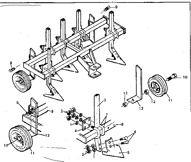 Cultivator Diagram and Parts List for 486253192  Craftsman Tiller