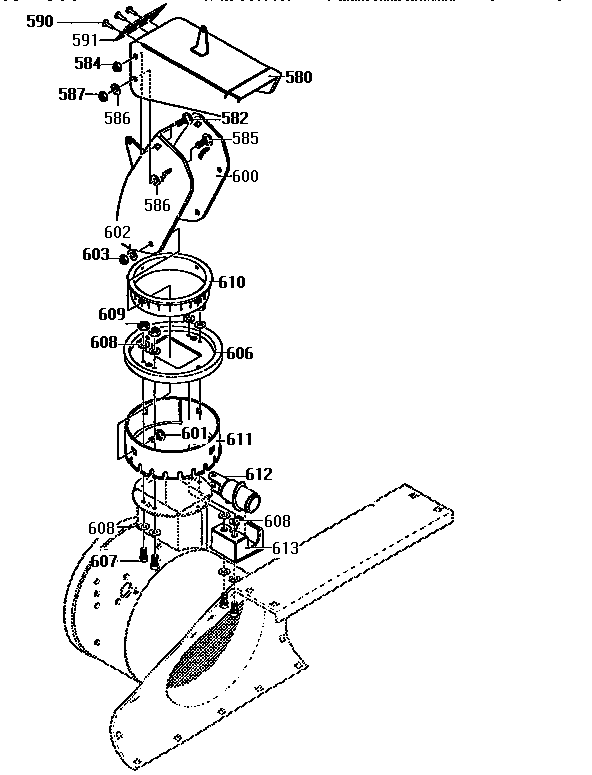 Discharge Chute Assembly Diagram and Parts List for 536886390  Craftsman Snow Blower
