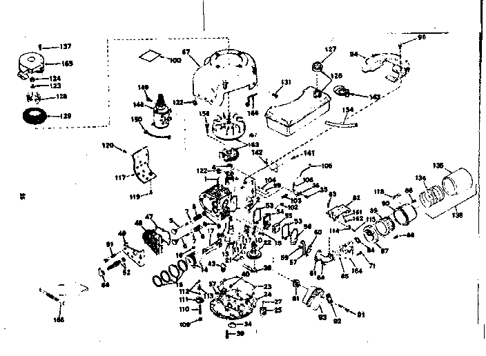 Basic Engine Diagram and Parts List for 143226082  Craftsman Engine