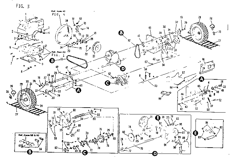 Wheel Assembly Diagram and Parts List for 536906101  Craftsman Snow Blower