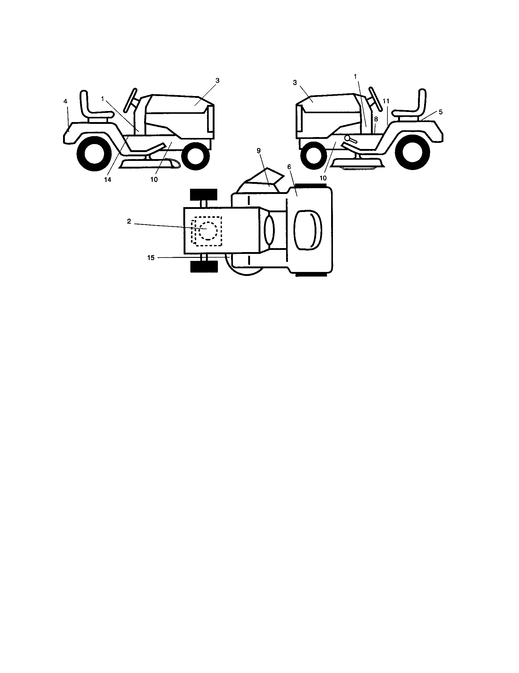 Decals Diagram and Parts List for 917278011  Craftsman Lawn Tractor