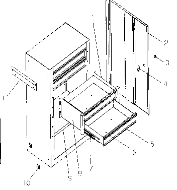 Cabinet Parts Diagram and Parts List for 706650277  Craftsman Tool Stand & Cart