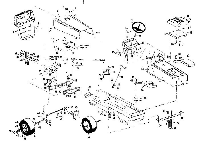 Top Half Diagram and Parts List for 536963100  Craftsman Lawn Mower