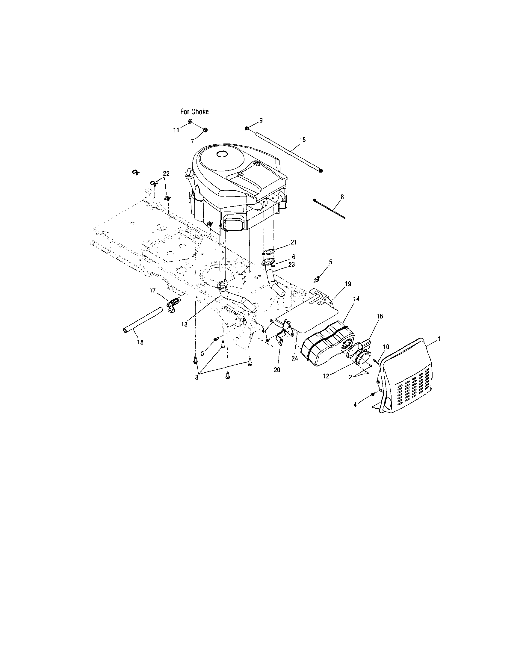 44l777-3137-g5 Engine/muffler Diagram and Parts List for 247289330  Craftsman Lawn Tractor