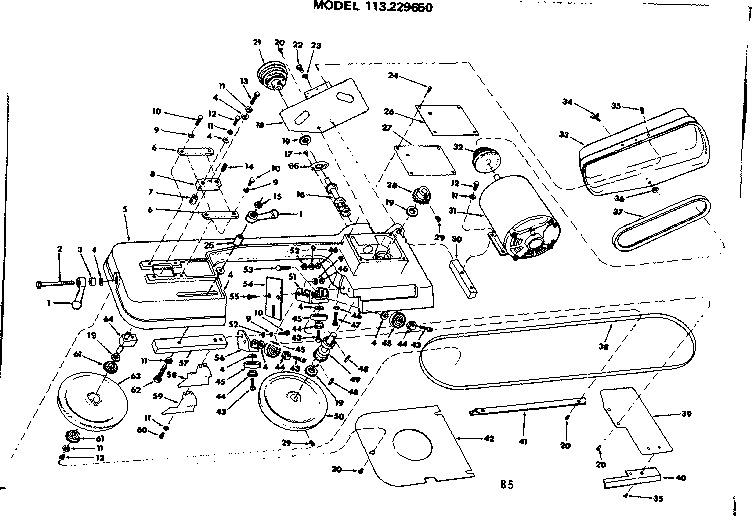 2 Inch Metal Cutting Band Saw Diagram and Parts List for 113229650  Craftsman Table Saw