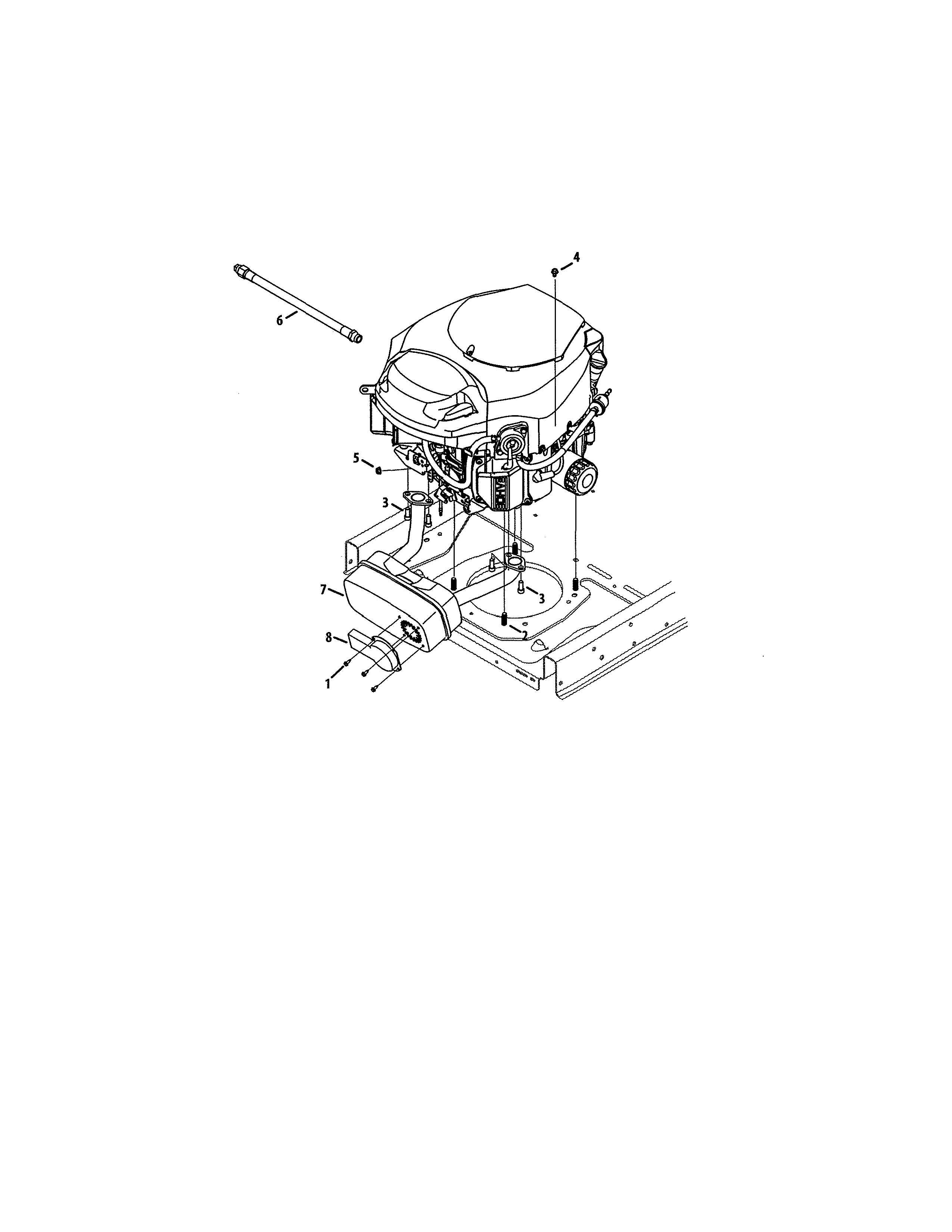 Engine Diagram and Parts List for 247270500  Craftsman Engine