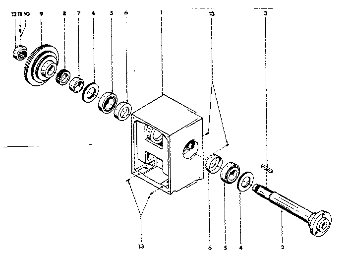 Headstock Diagram and Parts List for 5492892  Craftsman Lathe