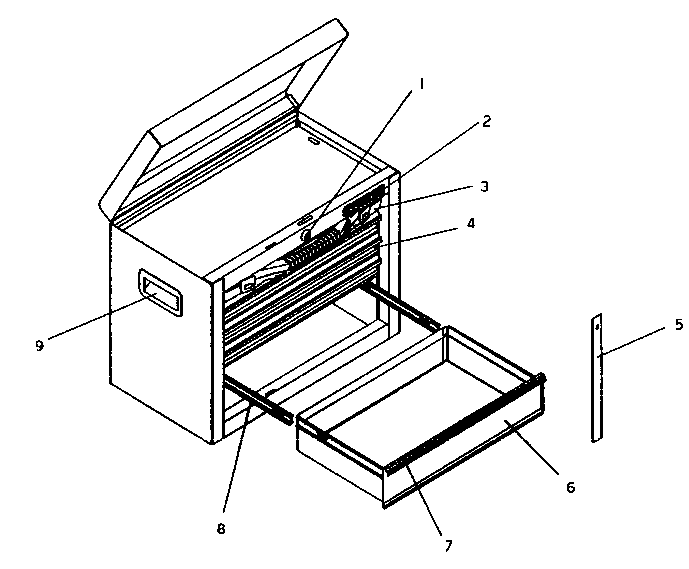 Chest Diagram and Parts List for 706595560  Craftsman Tool Stand & Cart