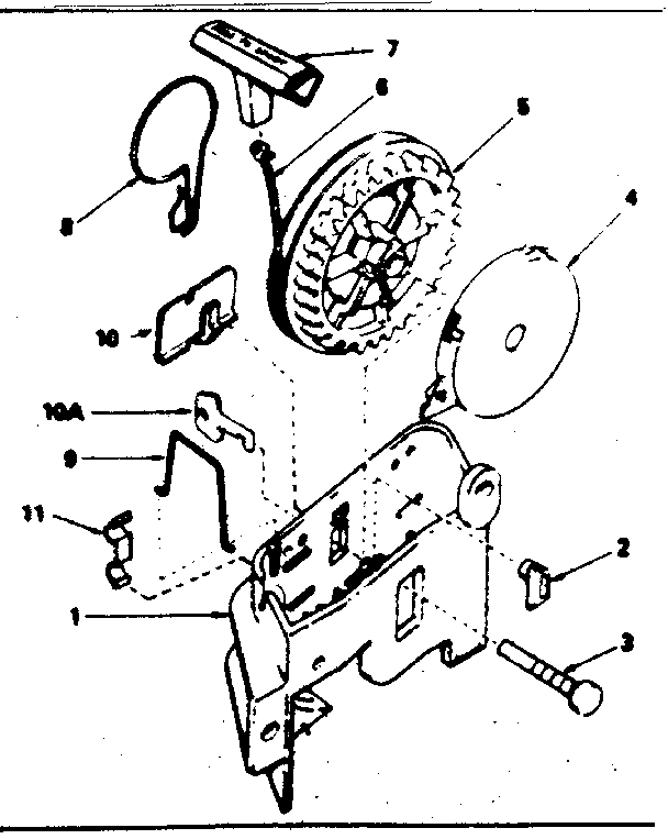 Rewind Starter Diagram and Parts List for 143354372  Craftsman Engine