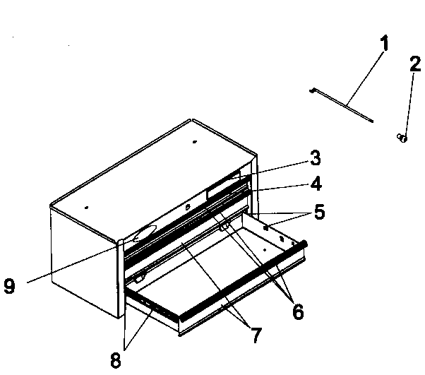 Tool Chest Diagram and Parts List for 706596491  Craftsman Tool Stand & Cart
