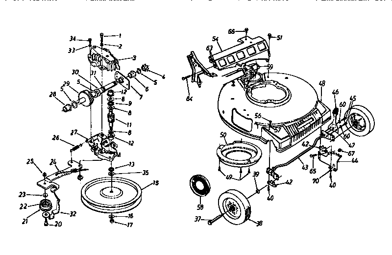 Mower Deck Diagram and Parts List for 247376380-W 6K1A036KETC Craftsman Lawn Mower