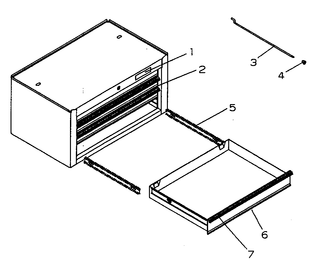 Tool Box Diagram and Parts List for 706651441  Craftsman Tool Stand & Cart