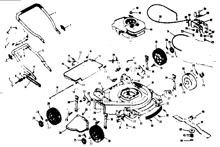 Unit Parts Diagram and Parts List for 13190300  Craftsman Lawn Mower