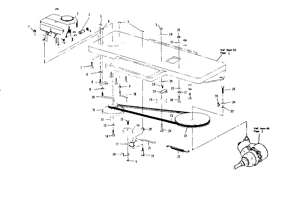 Engine Diagram and Parts List for 536255212  Craftsman Lawn Tractor