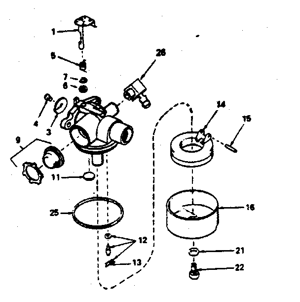Carburetor No. 632468 Diagram and Parts List for 143374412  Craftsman Engine
