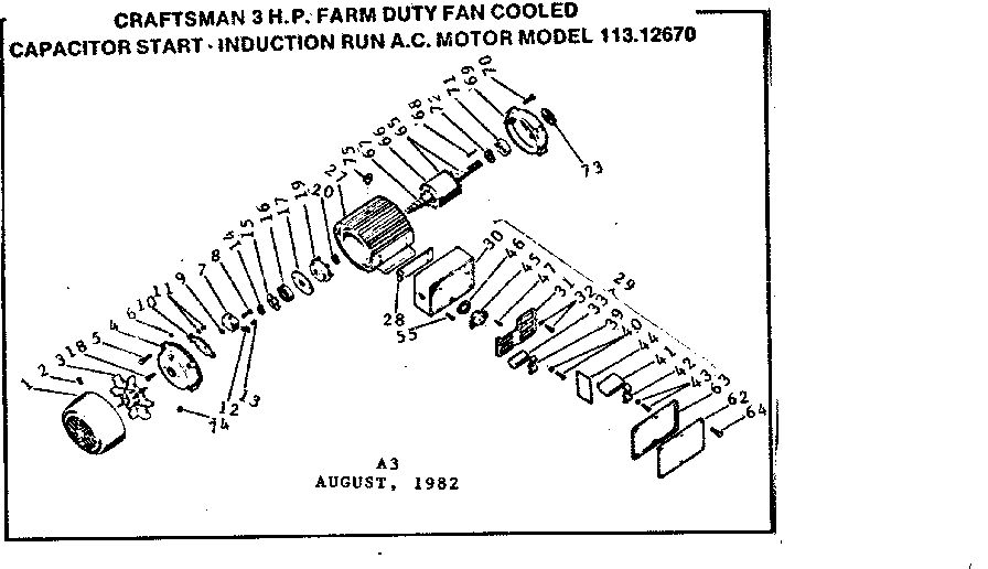 Unit Diagram and Parts List for 11312670  Craftsman Engine