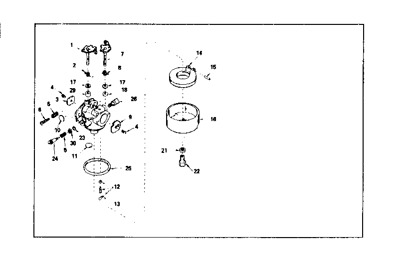Carburetor No. 632183 Diagram and Parts List for 143356032  Craftsman Engine