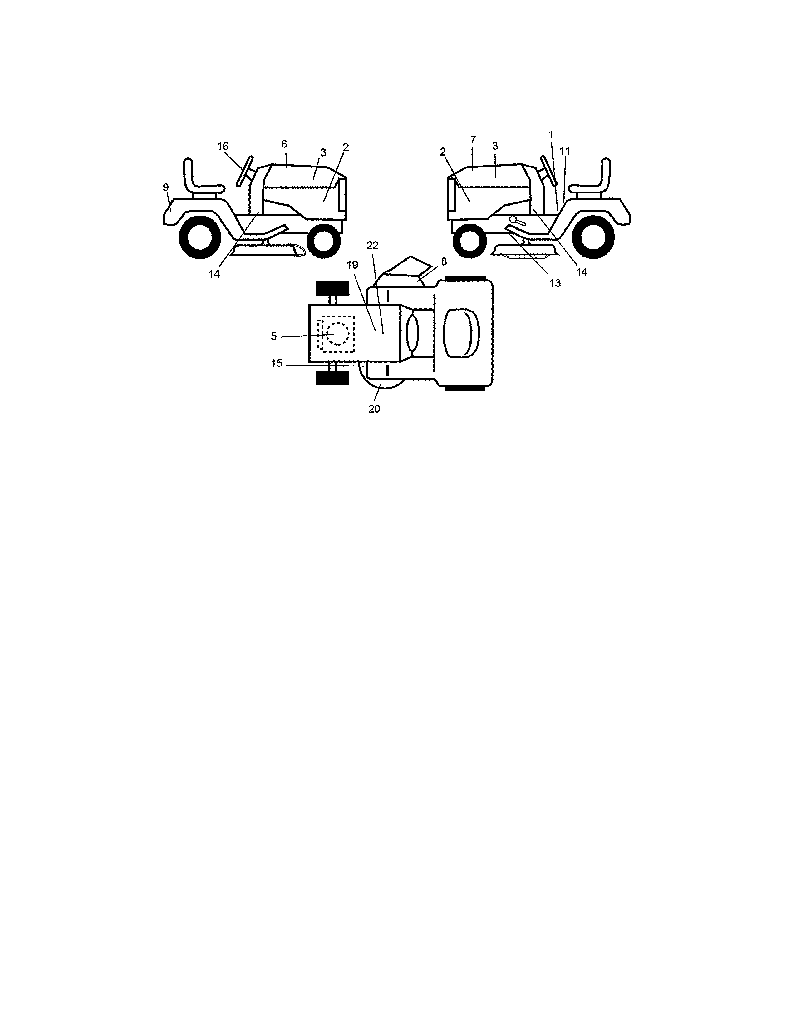 Decals Diagram and Parts List for 917274822  Craftsman Lawn Tractor