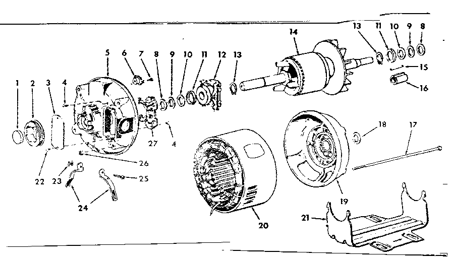 Unit Diagram and Parts List for 11319716  Craftsman Power Motor