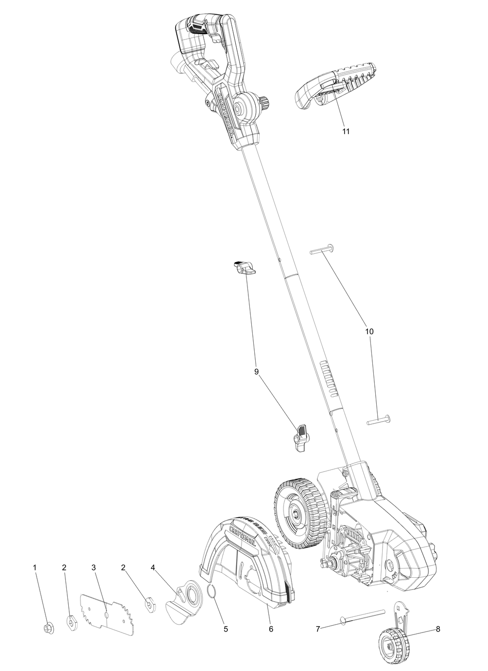 Diagram Diagram and Parts List for CMEED400 Type 1 Craftsman Edger