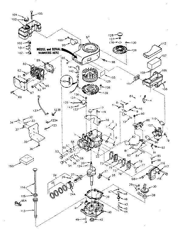 Engine Diagram and Parts List for 143376092  Craftsman Engine