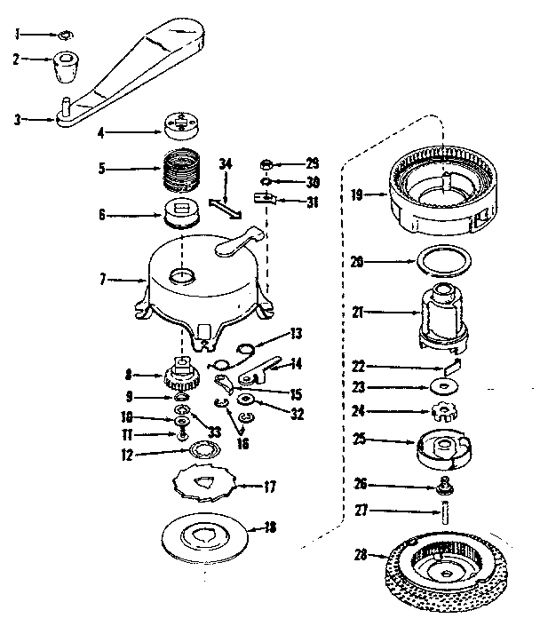 Unit Parts Diagram and Parts List for 1438885  Craftsman Lawn Mower