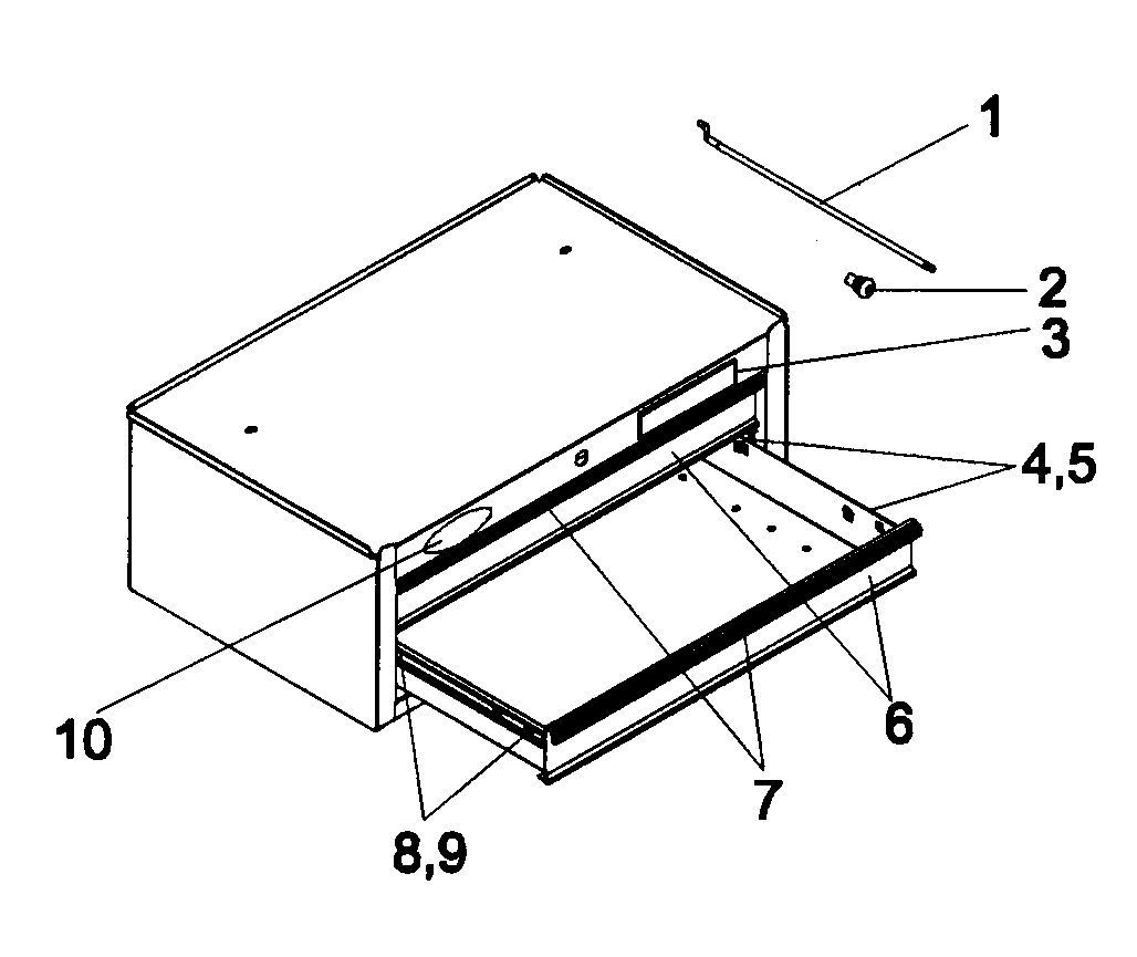 Cabinet Parts Diagram and Parts List for 706596520  Craftsman Tool Stand & Cart