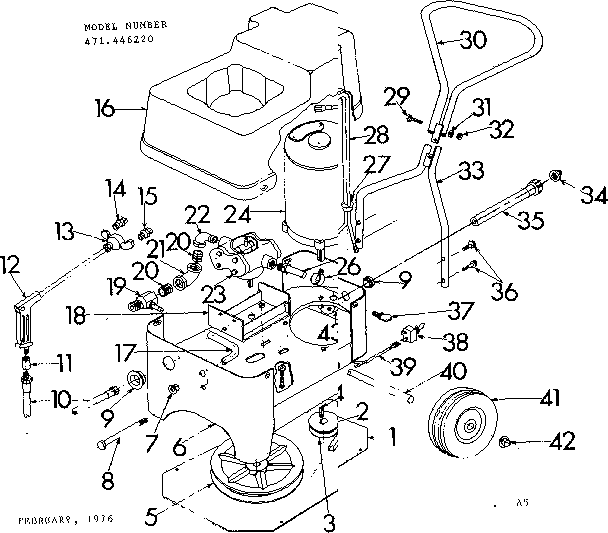 Replacement Parts Diagram and Parts List for 471446220  Craftsman Pressure Washer