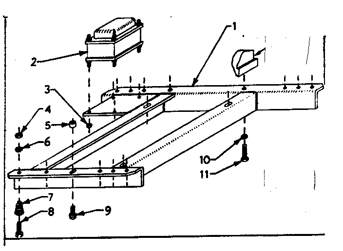 Mounting Base Diagram and Parts List for 580321841  Craftsman Engine