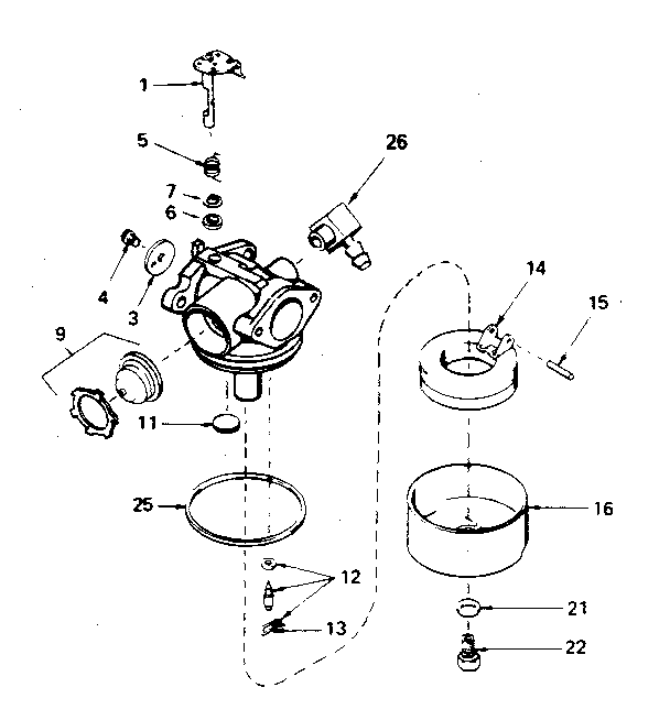 Replacement Parts Diagram and Parts List for 143394192  Craftsman Engine