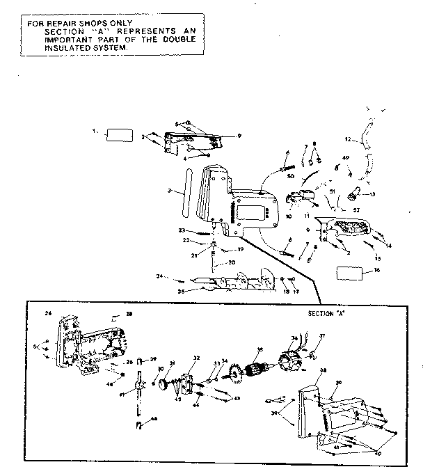 Unit Diagram and Parts List for 070-21  Craftsman Saw