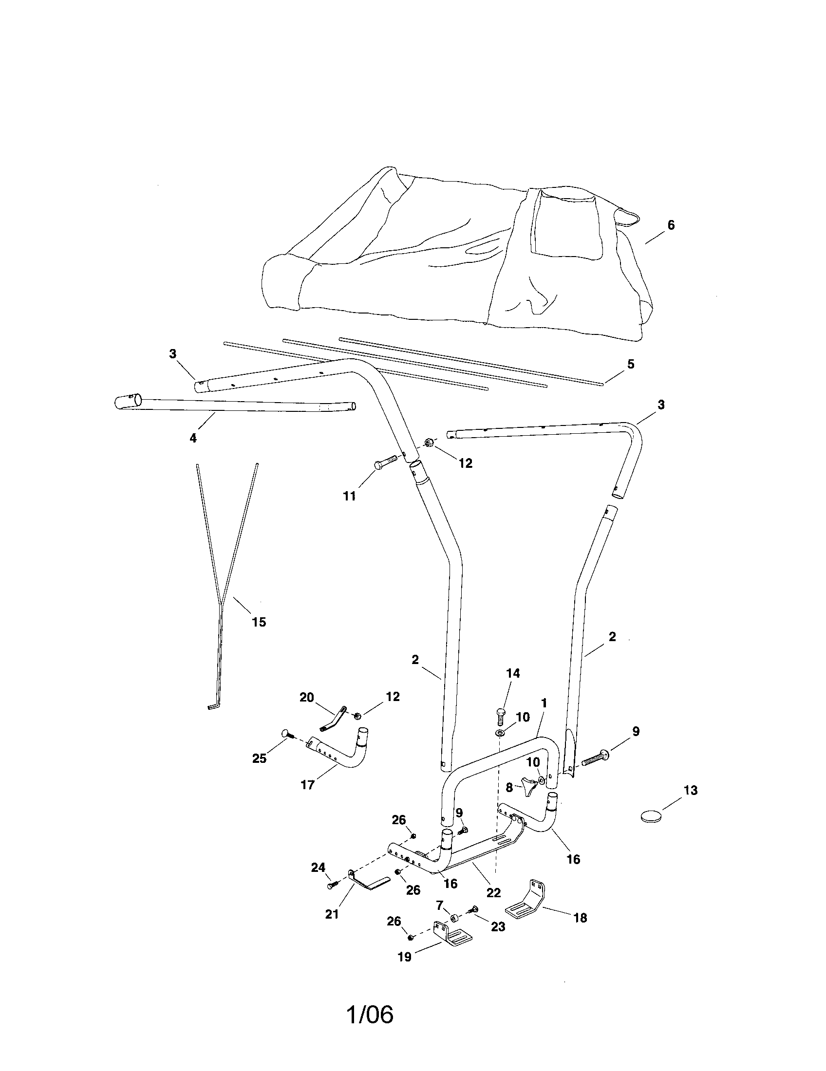 Snow Cab Diagram and Parts List for 48624276  Craftsman Lawn Tractor