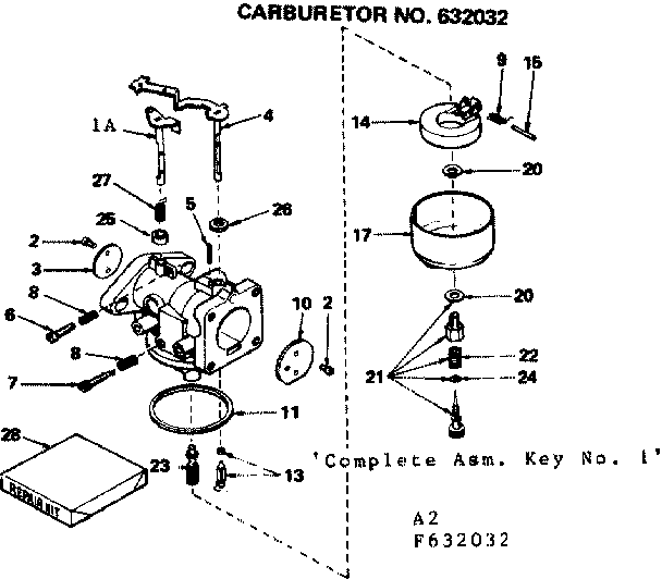 Replacement Parts Diagram and Parts List for 143632032  Craftsman Lawn Mower