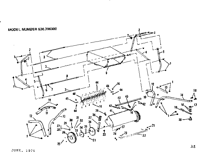 Replacement Parts Diagram and Parts List for 536796300  Craftsman Lawn Tractor
