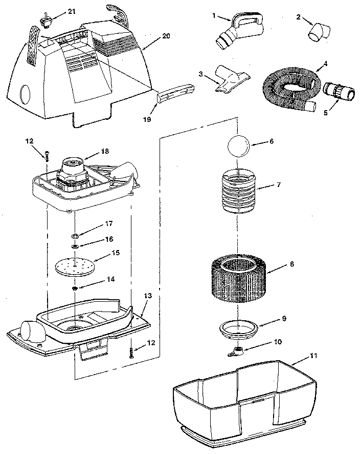 Unit Diagram and Parts List for 113179580  Craftsman Filters & Accessories