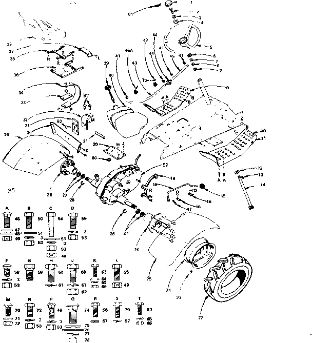 Steering And Final Drive Diagram and Parts List for 917257130  Craftsman Lawn Tractor