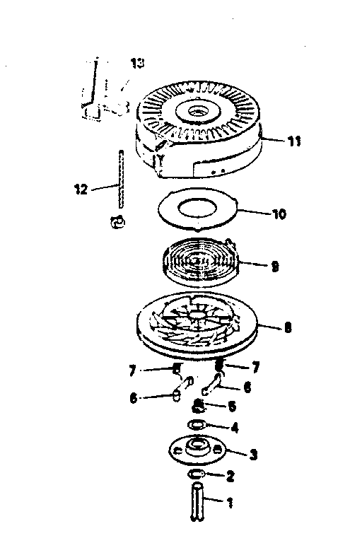 Rewind Starter No. 590621 Diagram and Parts List for 143374122  Craftsman Engine