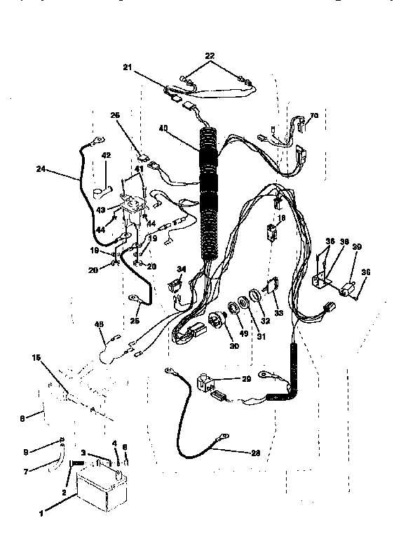 Electrical Diagram and Parts List for 917256460  Craftsman Lawn Tractor