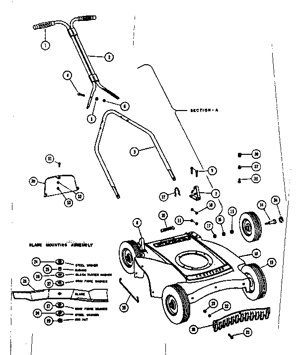 Replacement Parts Diagram and Parts List for 13181195  Craftsman Lawn Mower