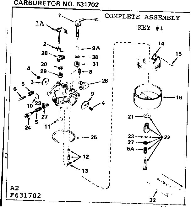 Replacement Parts Diagram and Parts List for 143707052  Craftsman Engine