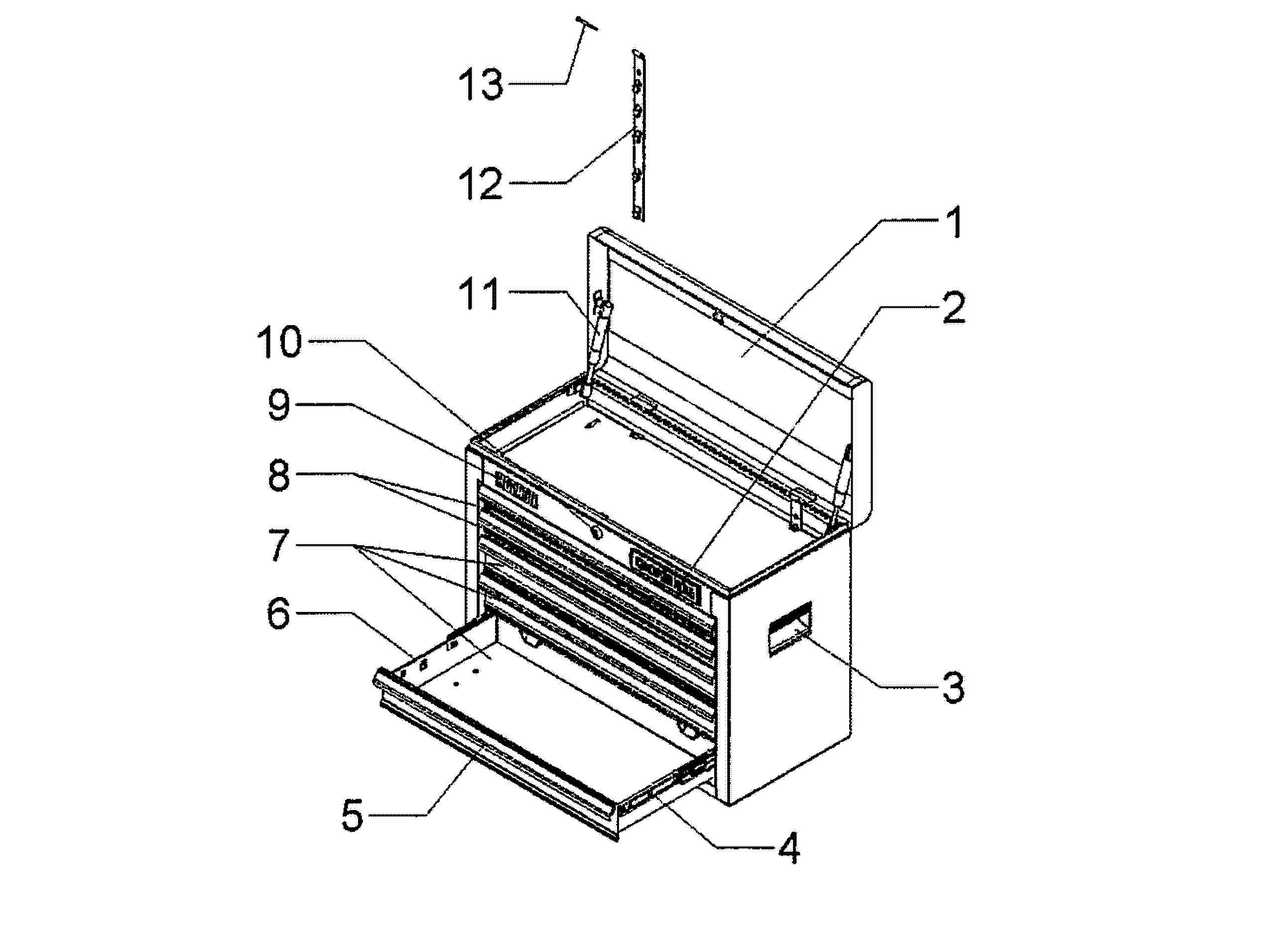 Tool Chest Diagram and Parts List for 706451630  Craftsman Tool Stand & Cart