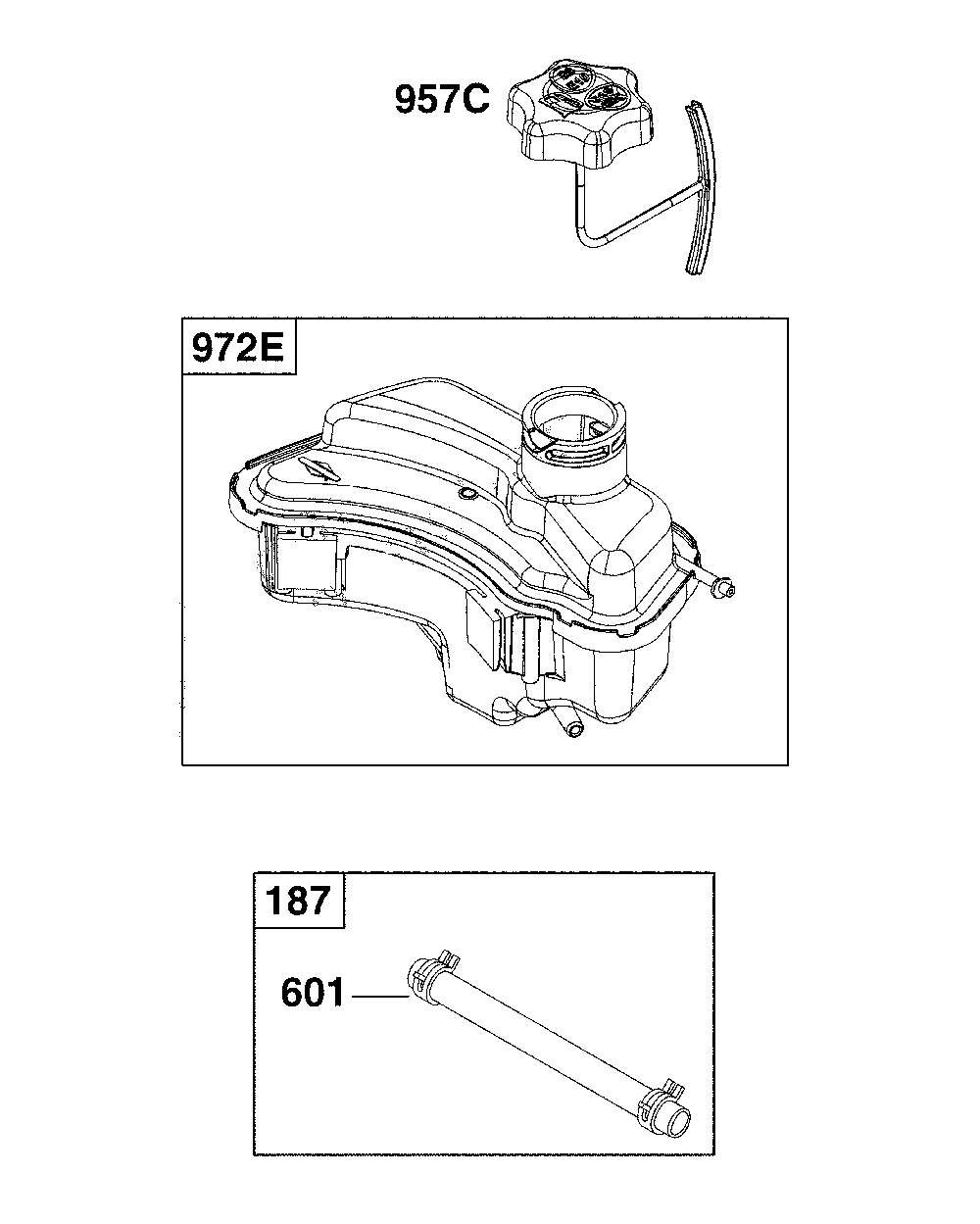 Fuel supply Diagram and Parts List for CMXGMAM1125499  Craftsman Lawn Mower