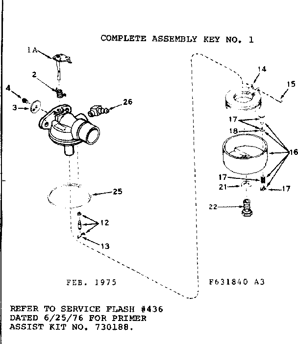 Carburetor Diagram and Parts List for 143254192  Craftsman Engine
