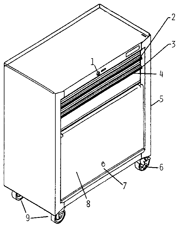 Unit Parts Diagram and Parts List for 65785  Craftsman Tool Stand & Cart