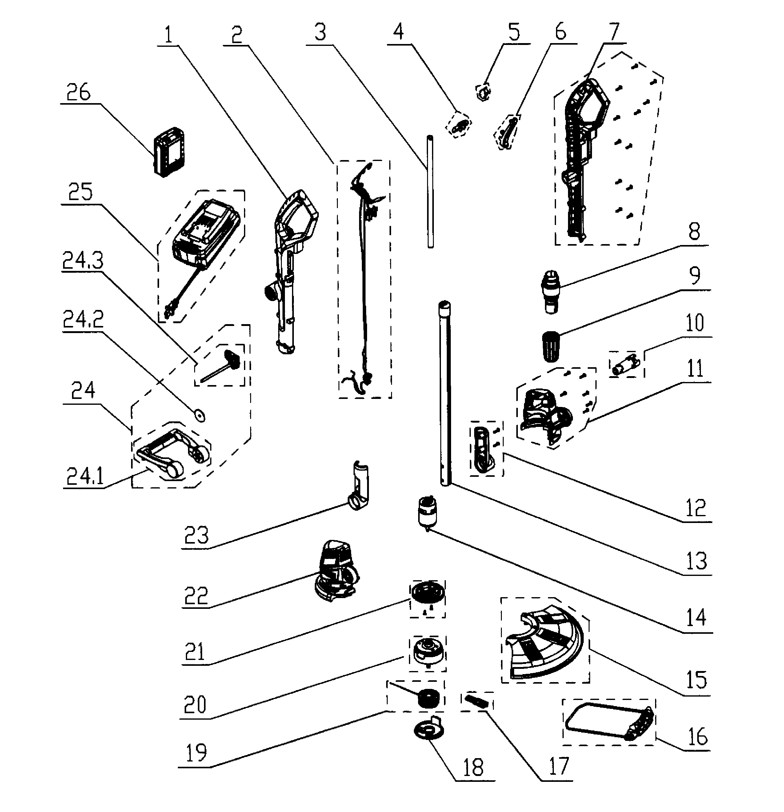Trimmer Diagram and Parts List for 15150227  Craftsman Trimmer